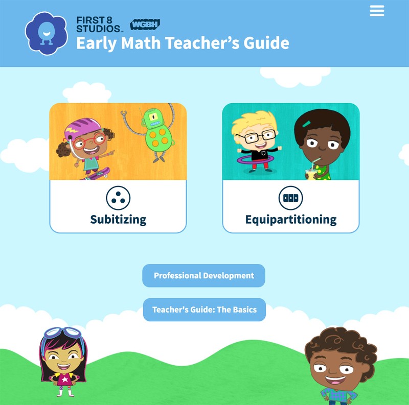 The Early Math Teacher's Guide home page.