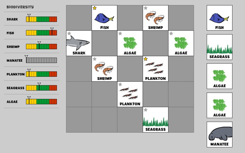 Plum Landing prototype mockup: biodiversity card game.