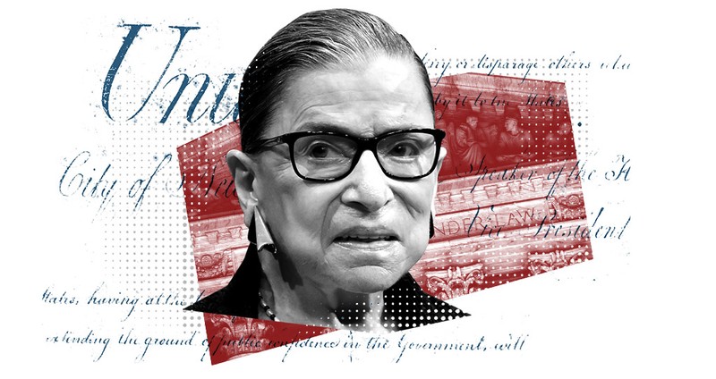 Supreme Court justice Ruth Bader Ginsburg.